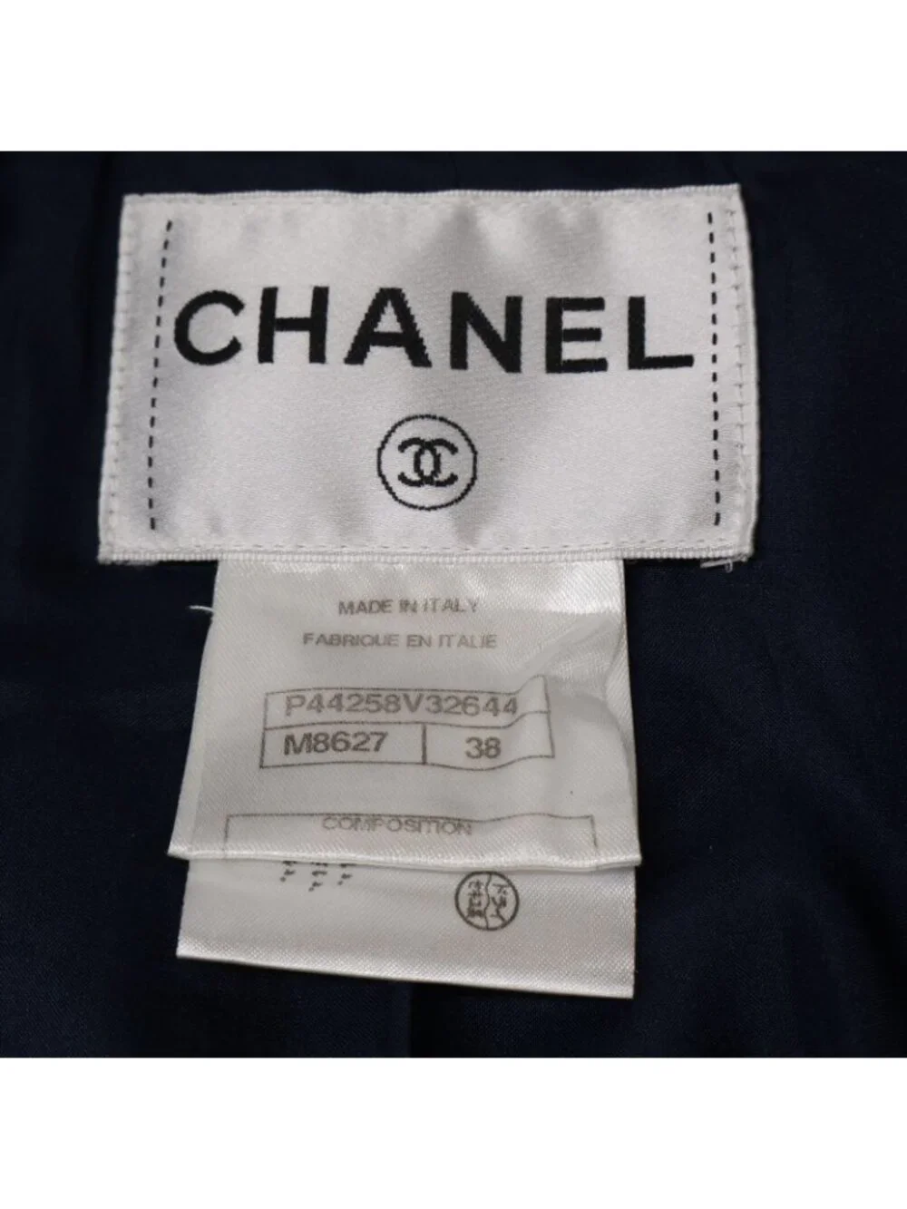 Chanel CC Logo Button Fleece Color Tweed Double Jacket 38